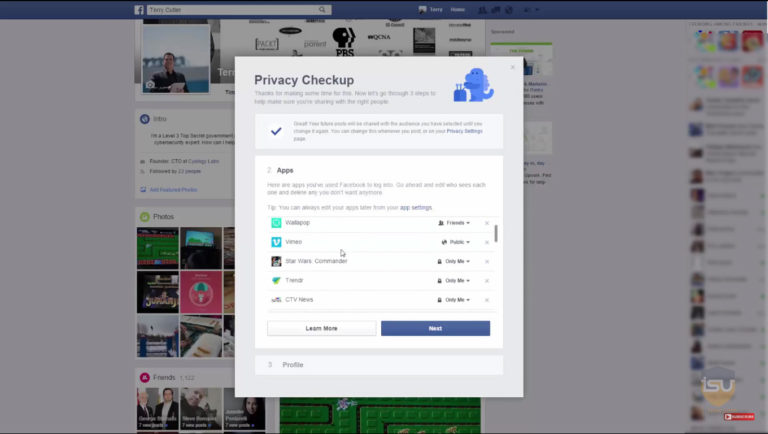 Facebook Privecy Check-Up